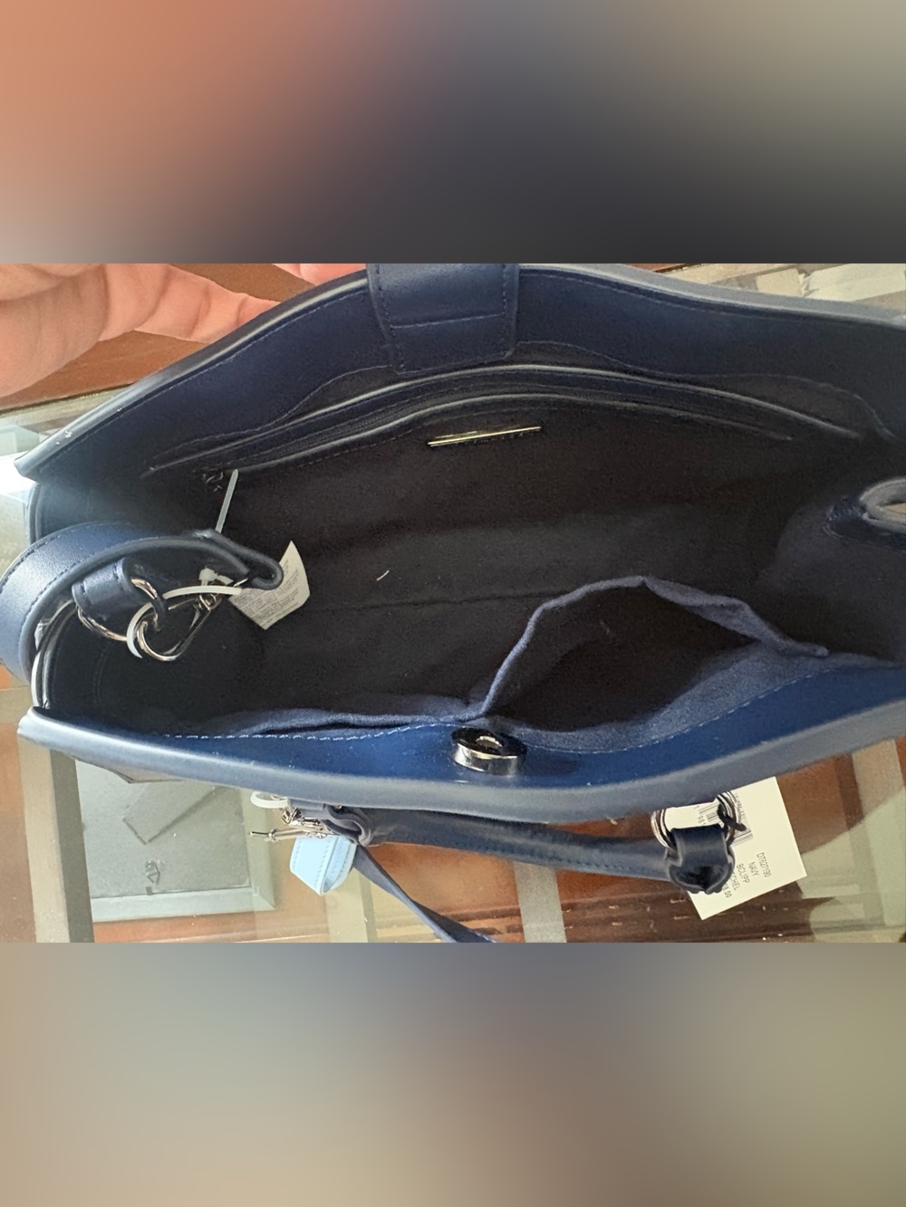 Steve Madden Navy Bclipp Satchel - Picture 5 of 6